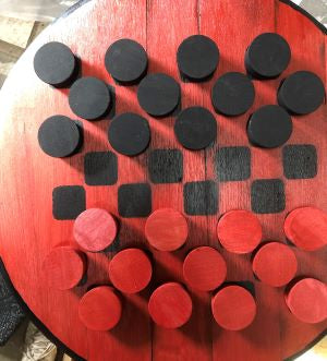 Checkerboard with Bung Checkers